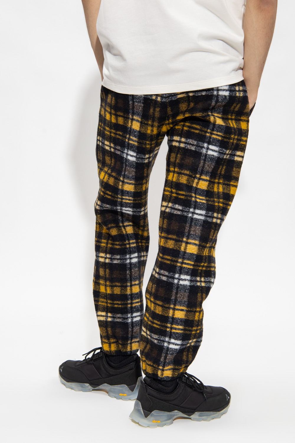 Yellow sale checkered sweatpants